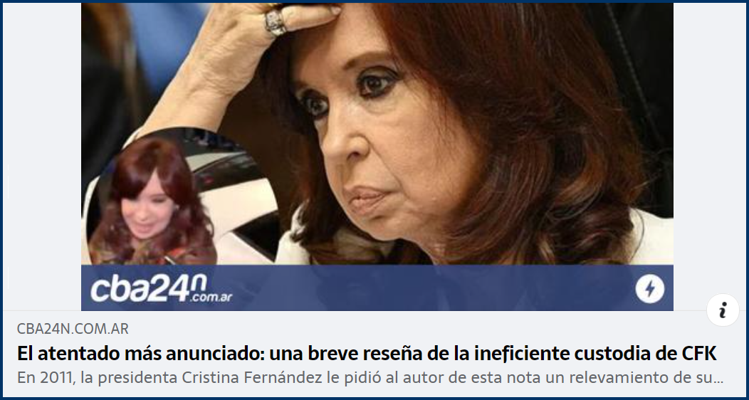 Atentado contra CFK