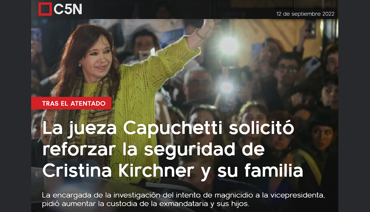 Refuerzo seguridad CFK